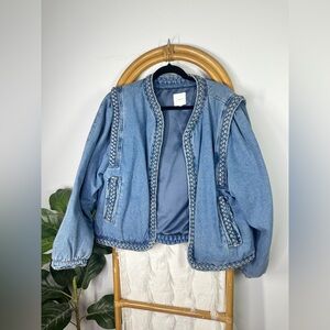 A Loves A Denim Braided Jacket sz L